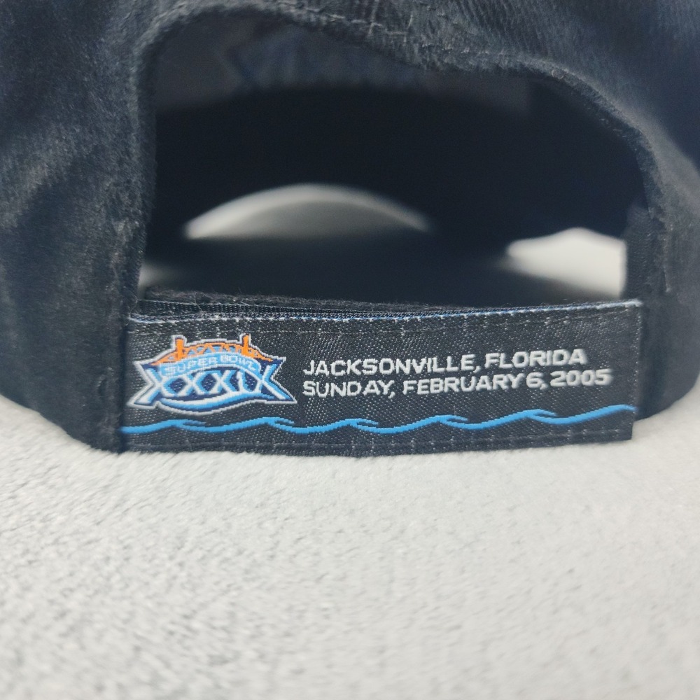 Super Bowl XXXIX Patriots Eagles Hat Black Adjustable Cap NFL 2005 Jacksonville - Picture 7 of 11